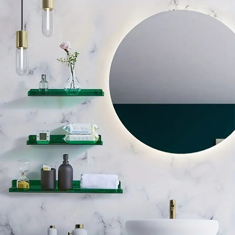 Étagère murale design industriel en bois de chêne, flottante pour un rangement élégant et minimaliste.